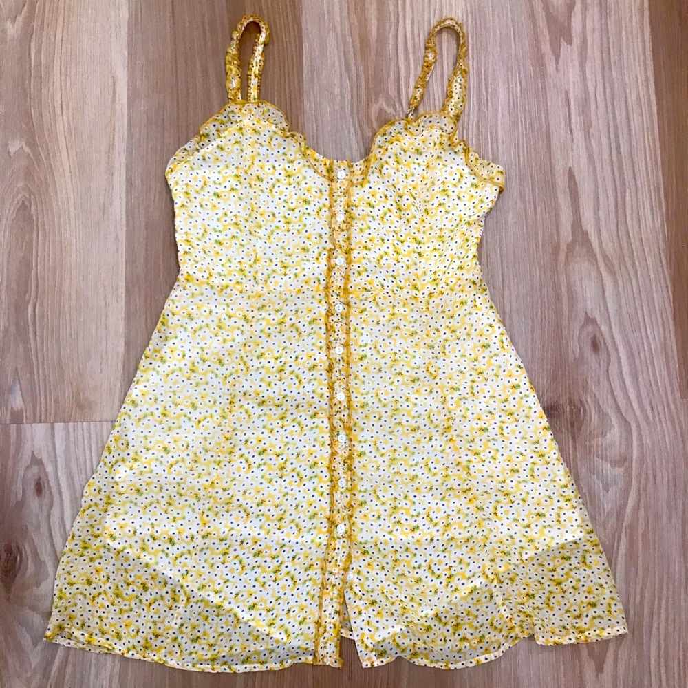 Dolls Kill yellow floral sundress